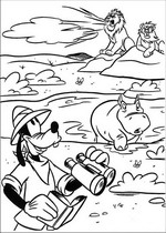coloring page Mickey on safari